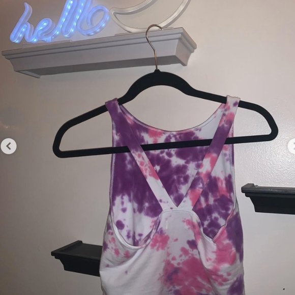 purple tye dye tank top - Picture 2 of 3